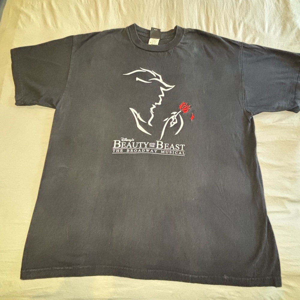 Vintage Disney Beauty And The Beast Musical T Shirt Mens Xl Ft Lauderdal Florida